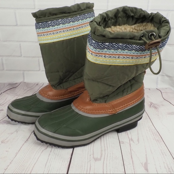 The Sak Daley 5 olive rubber duck boots insulated - Picture 6 of 16